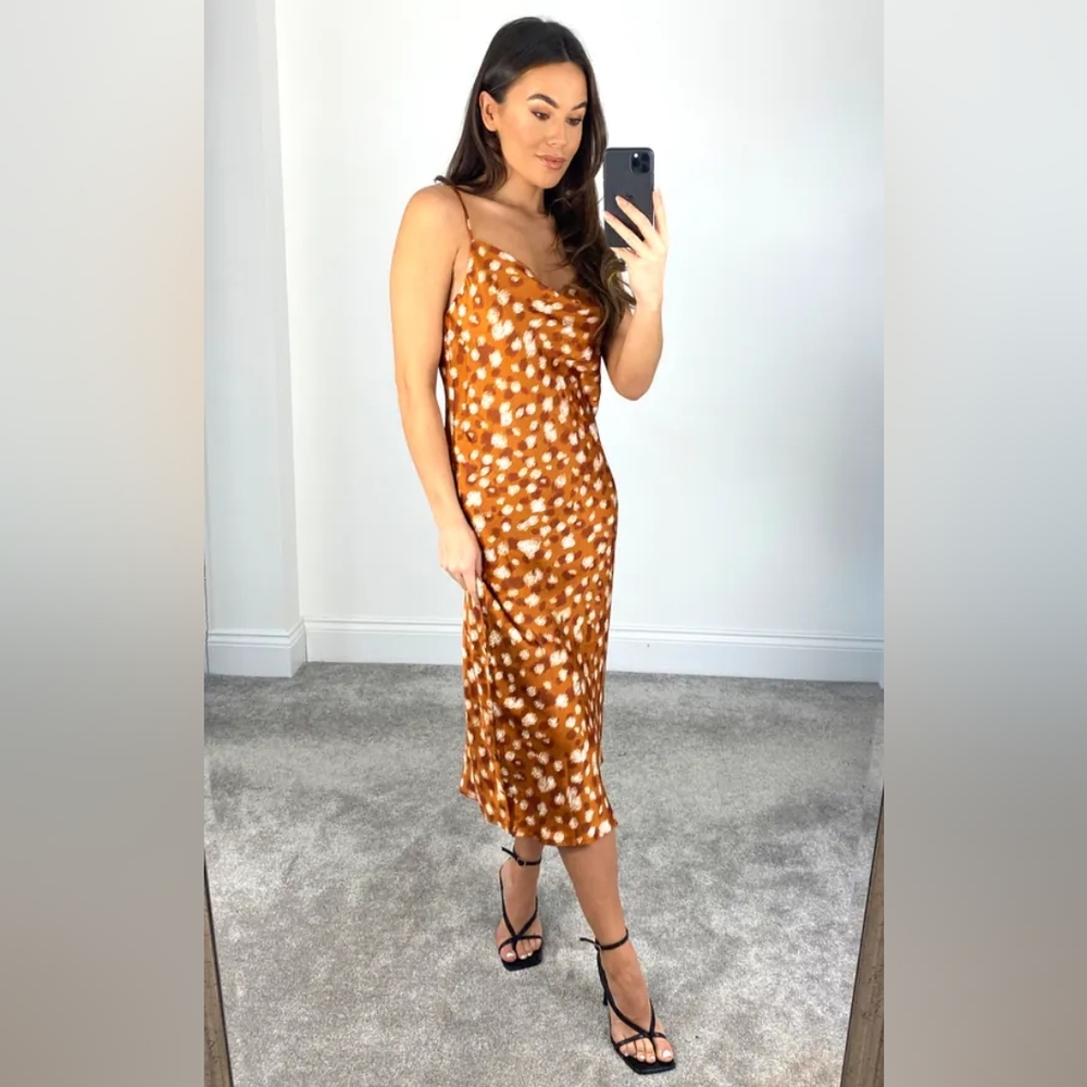 010 Bardot Bambi Printed Slip Dress Small Midi Dress